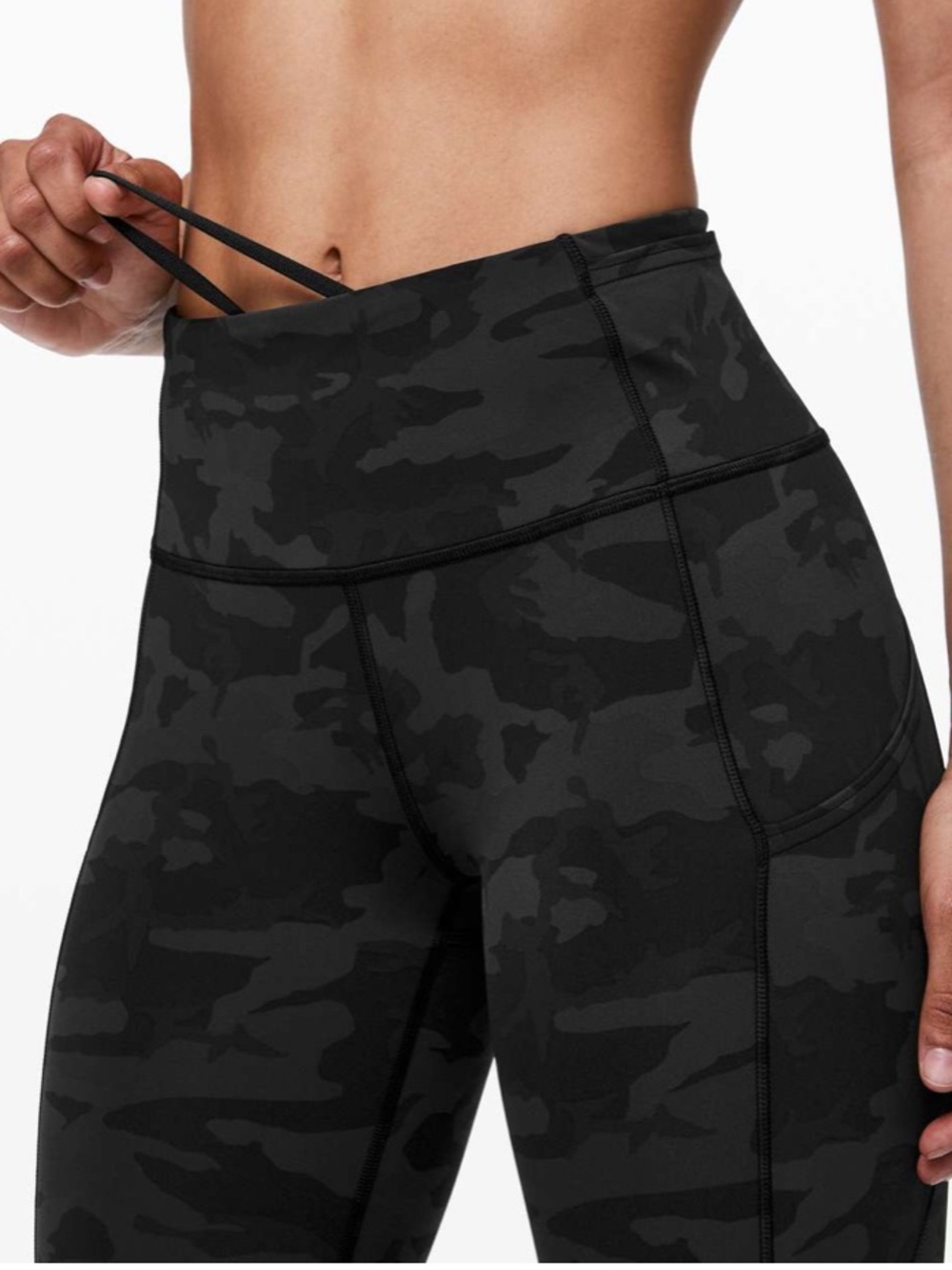 Lululemon Fast and Free Crop II 19" *Nulux
Incognito Camo Multi Grey Size 8